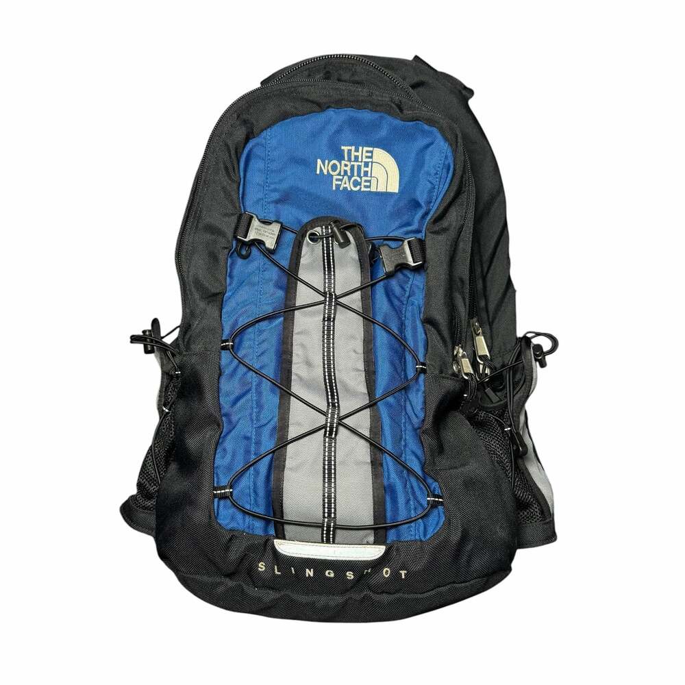 The North Face Slingshot Backpack Black and Blue Outdoor Hiking